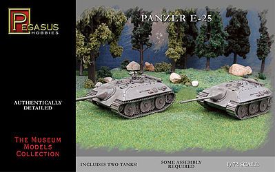 Pegasus Model 7602 German E-25 Tanks (2)