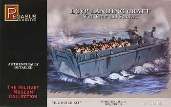 Pegasus Model 7650 LCVP Landing Craft with Soldiers