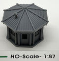 Phoenix Precision Models PPM31800 HO Octogon Building w/Roof & Glass (1)