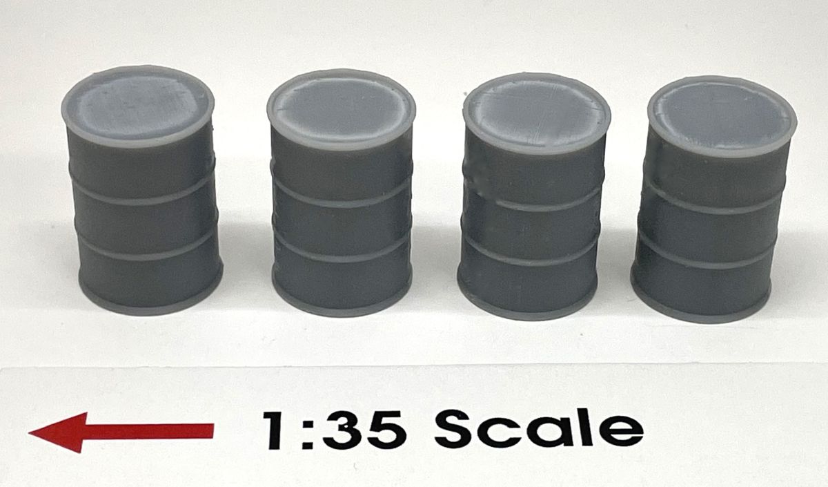 Phoenix Precision Models PPM38005 1/35 New Closed 55-Gallon Drums (4)