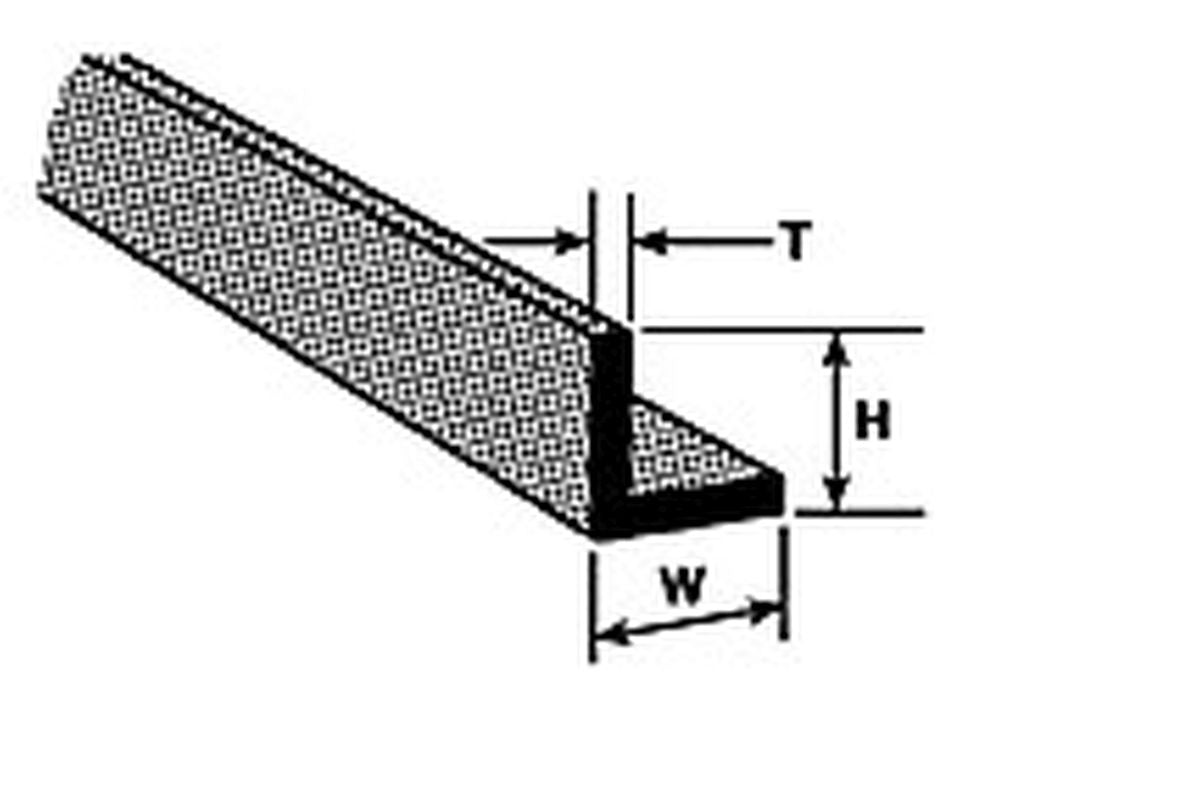 Plastruct 90005 (90005) Angle 3/16