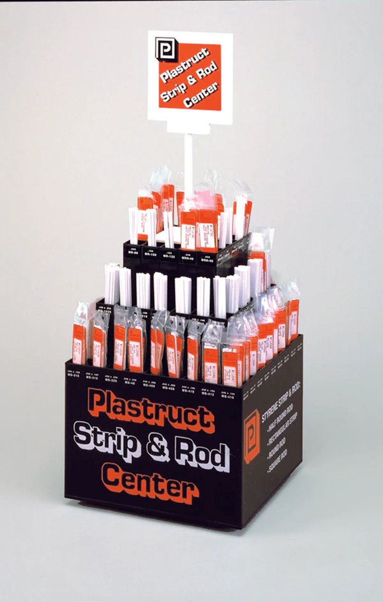 Plastruct 9020 Strip and Rod Counter Display Merchandiser Assortment (Imper