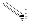 Plastruct 90777 .100  x 5/32  Polystyrene Rectangular Strip 10  Length (1