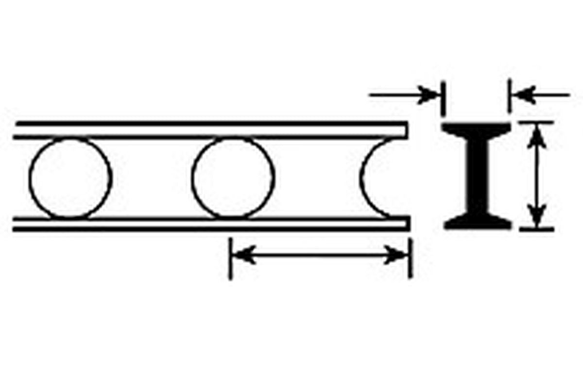 Plastruct 90934 13/32  Styrene Celliform Open Web Truss 4-3/8  length (2 p