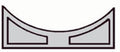 Plastruct 95672 7/16  x 1  x 5/32  Dark Gray ABS Tubing Saddle & Support