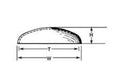 Plastruct 95747 7/8  Clear Acrylic Elliptical Dome (5 per pack)