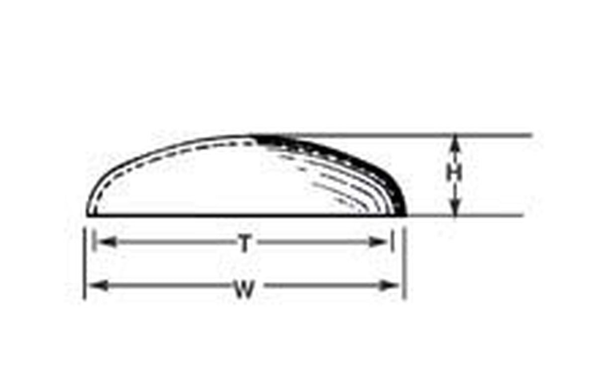Plastruct 95750 1-1/4  Clear Acrylic Elliptical Dome (5 per pack)