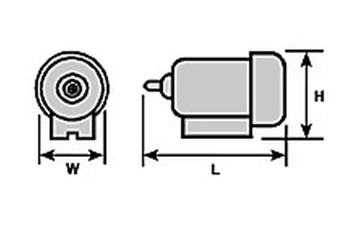 Plastruct 95911 1/4  Gray ABS Motor (3 per pack)