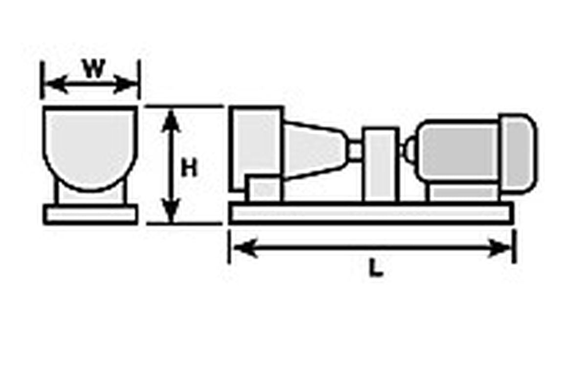 Plastruct 95922 1-1/16  Gray ABS Pump and Motor Set (1 set per pack)