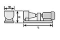 Plastruct 95924 1-5/8  Gray ABS Pump and Motor Set (1 set per pack)