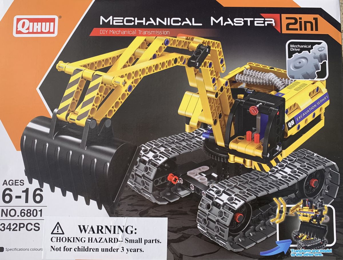 Qihui 6801 Tech Bricks R/C Excavator STEM 342pc