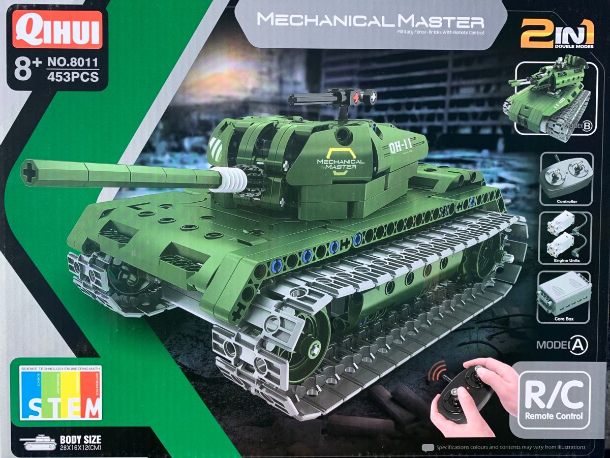 Qihui 8011 Tech Bricks R/C Tank Green STEM
