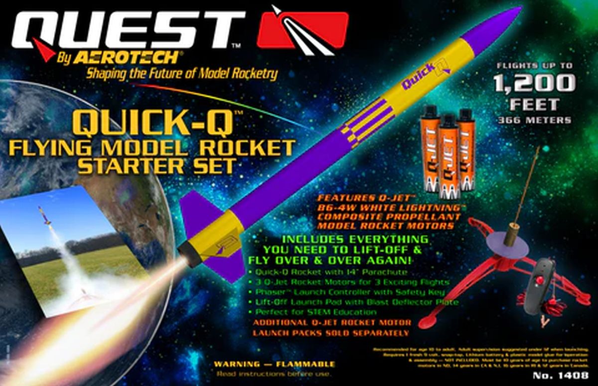 Quest Model Rocket 1408 Quick-Q Model Rocket Starter Set