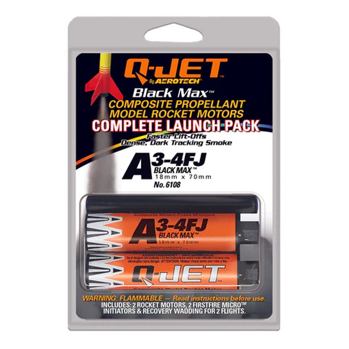 Quest QUS6304 A3-4FJ Rocket Motor Value Pack (12)