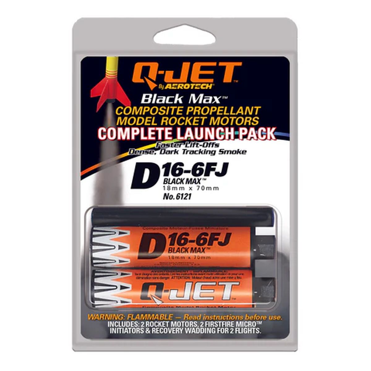 Quest QUS6366 D16-6FJ Rocket Motor Value Pack (12)