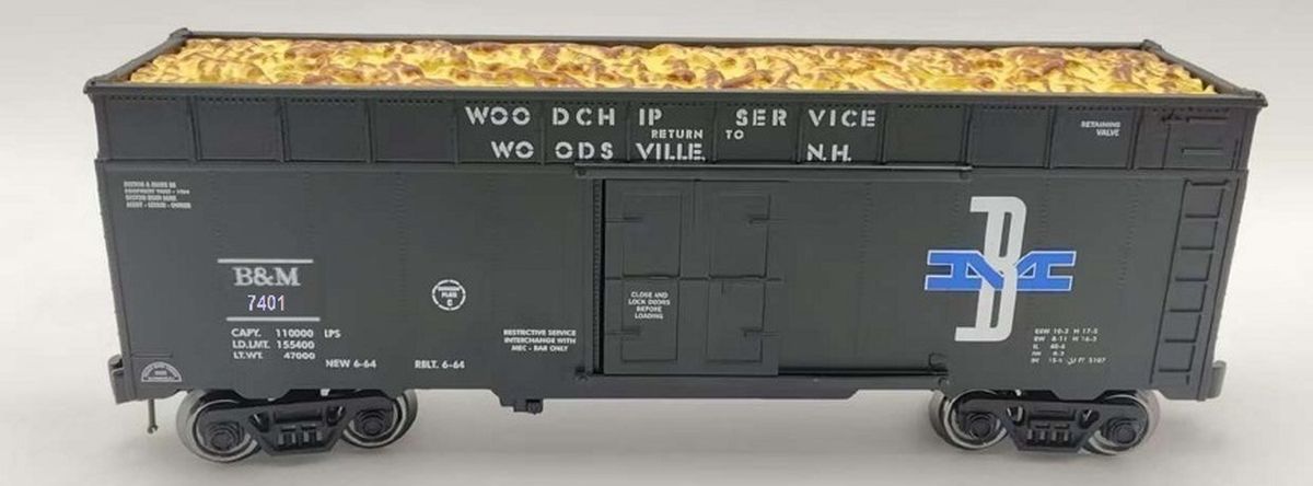 Ready Made Trains RMT 86442 O Woodchip Car B&M