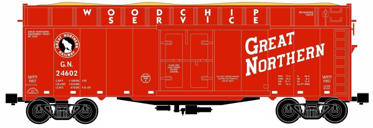 Ready Made Trains RMT 86481 O Woodchip Car GN