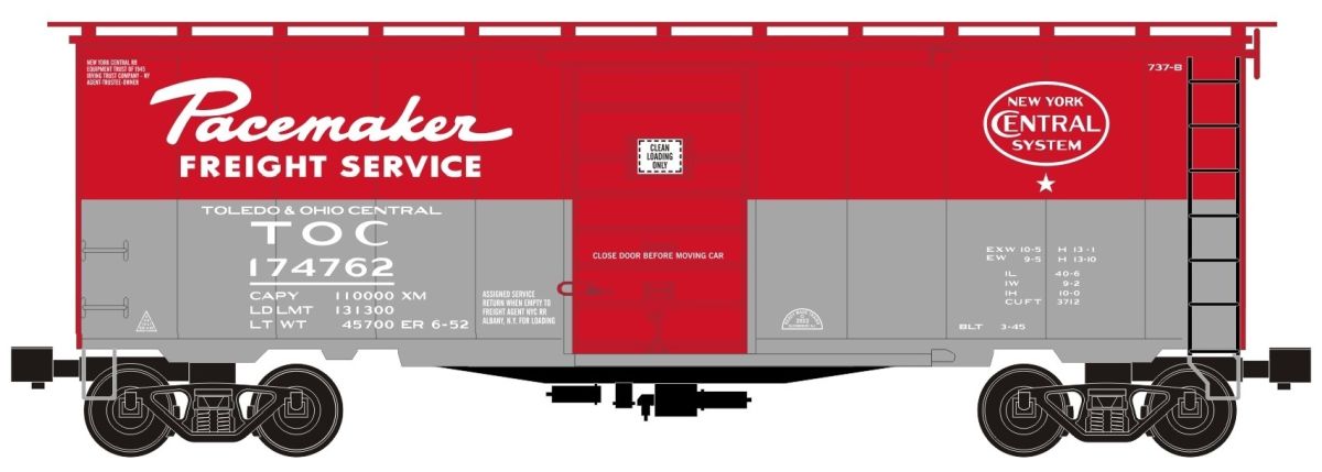 Ready Made Trains RMT 964214 O Boxcar NYC Toledo & Ohio Central