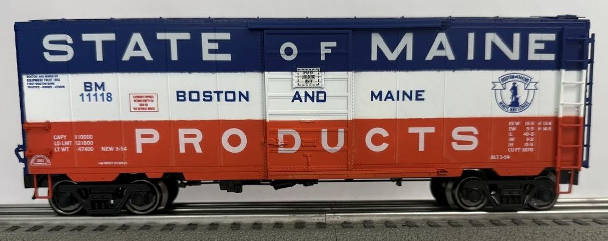 Ready Made Trains RMT 96442 O Boxcar B&M Red/White/Blue
