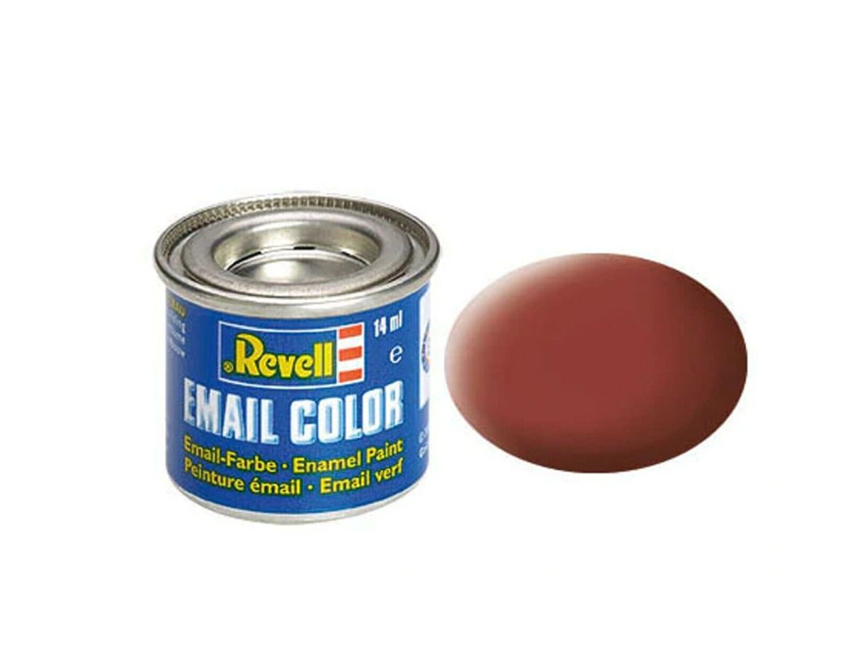 Revell RMX32137 Enamel Mat Reddish Brown Ral 3009 14ml-tin