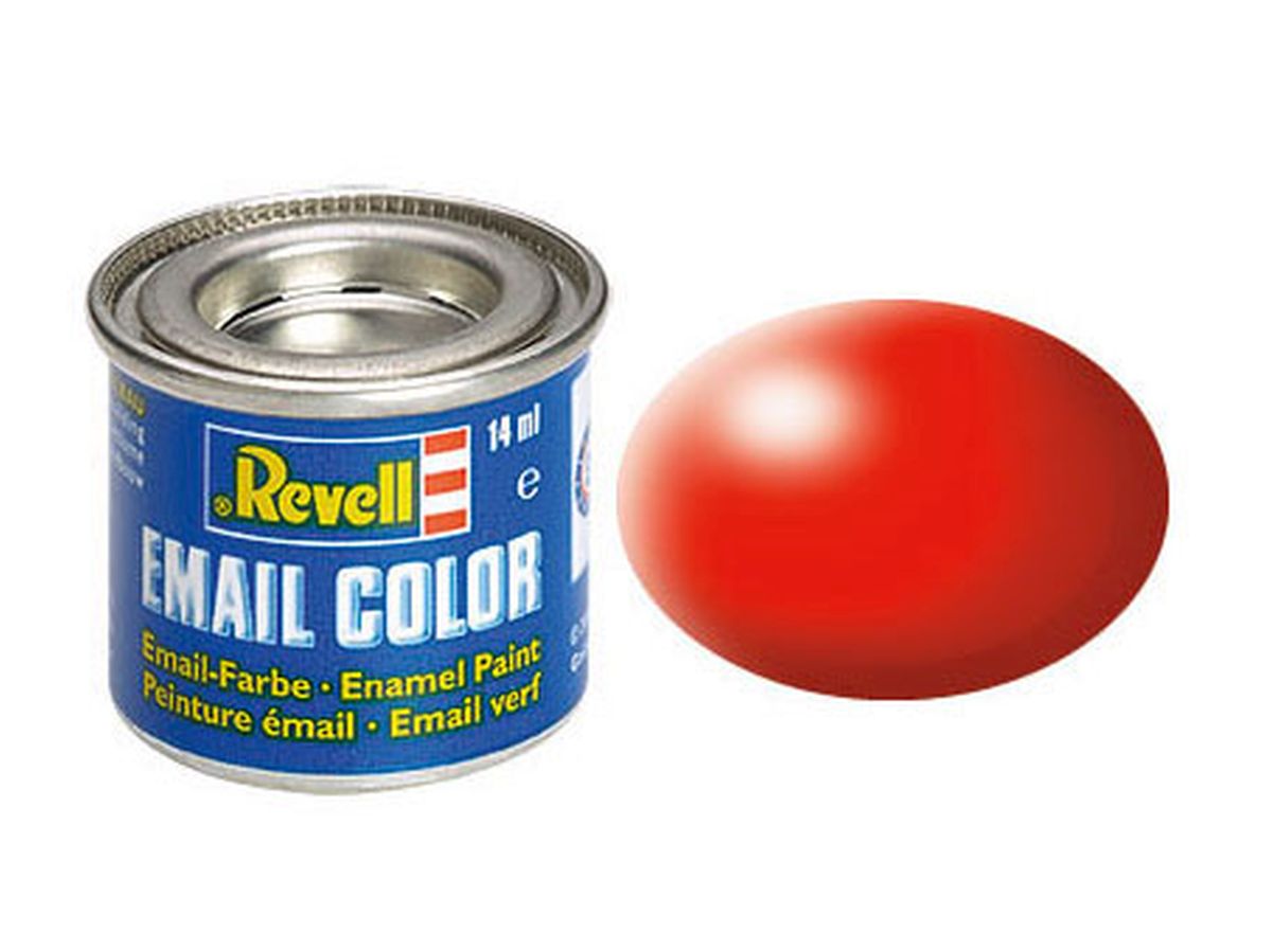 Revell RMX32332 Enamel Silk Luminous Red Ral 3026 14ml-tin
