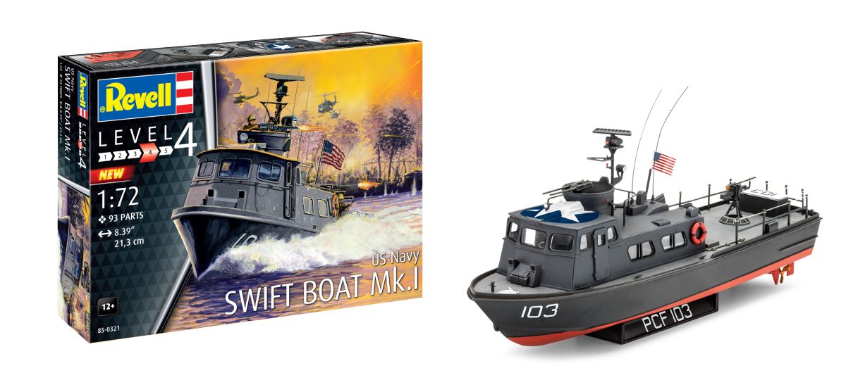 Revell Model 850321 Us Navy Swift Boat Mk.1 Skill 4