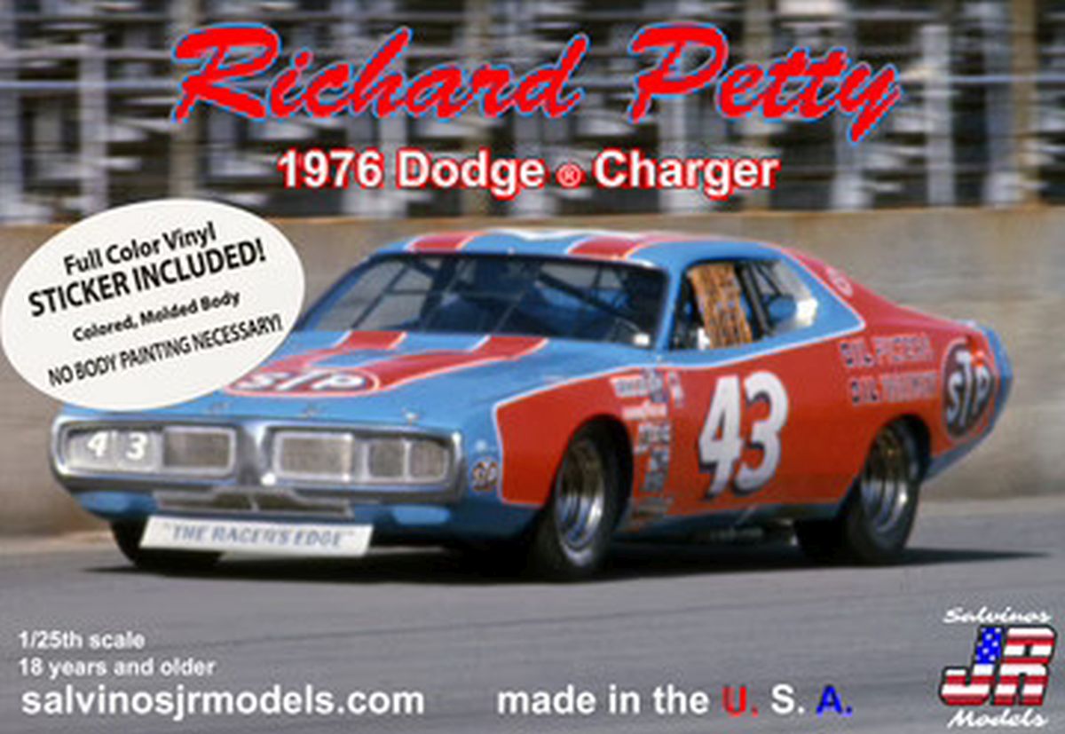 Salvino Jr. Model Company 31254 Richard Petty 1976 Dodge Charger with Vinyl Wrap Decals