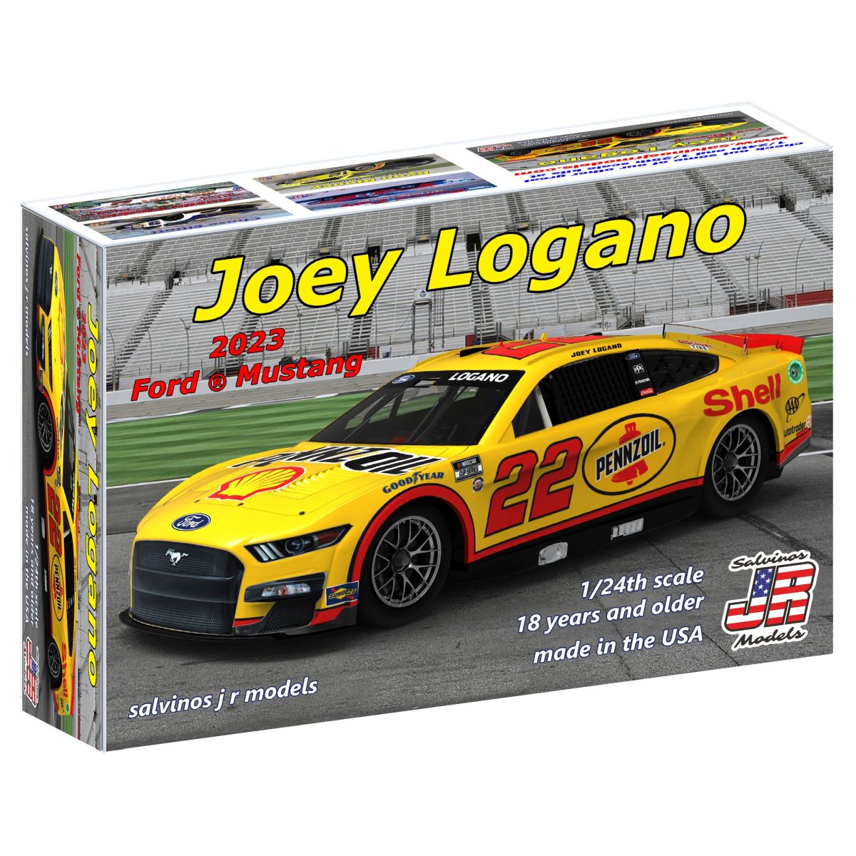 Salvino Jr. Model Company 38243 Team Penske 2023 Joey Logano Ford Mustang Primary