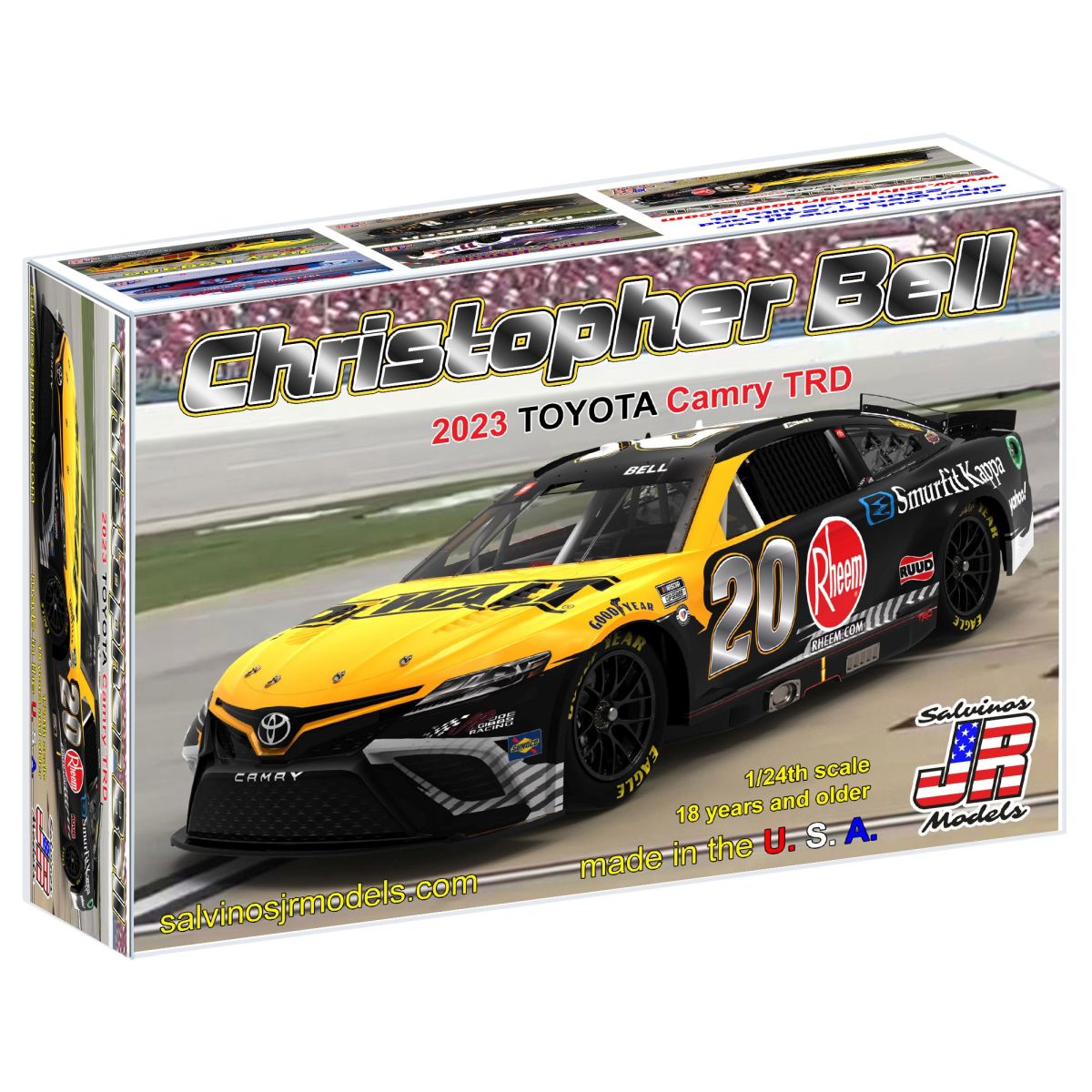Salvino Jr. Model Company 39171 Joe Gibbs Racing Christopher Bell 2023 Toyota Camry Primary