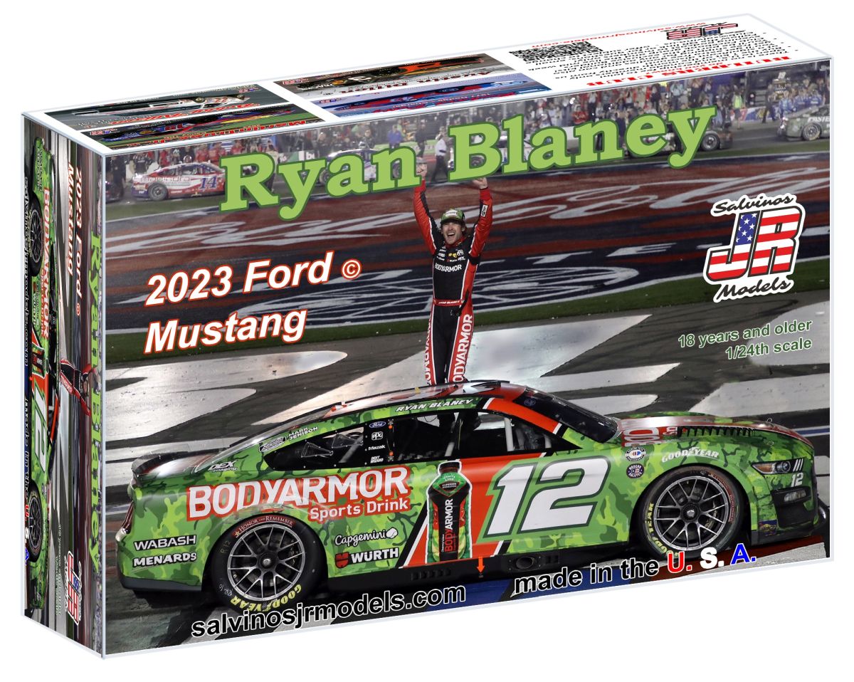 Salvino Jr. Model Company 39176 Team Penske 2023 Ryan Blaney Ford Mustang 600 Winner