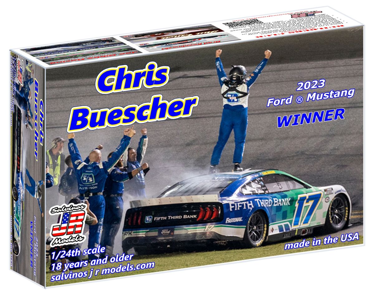 Salvino Jr. Model Company 42238 RFK Racing 2023 Chris Buescher Ford Mustang Daytona Winner