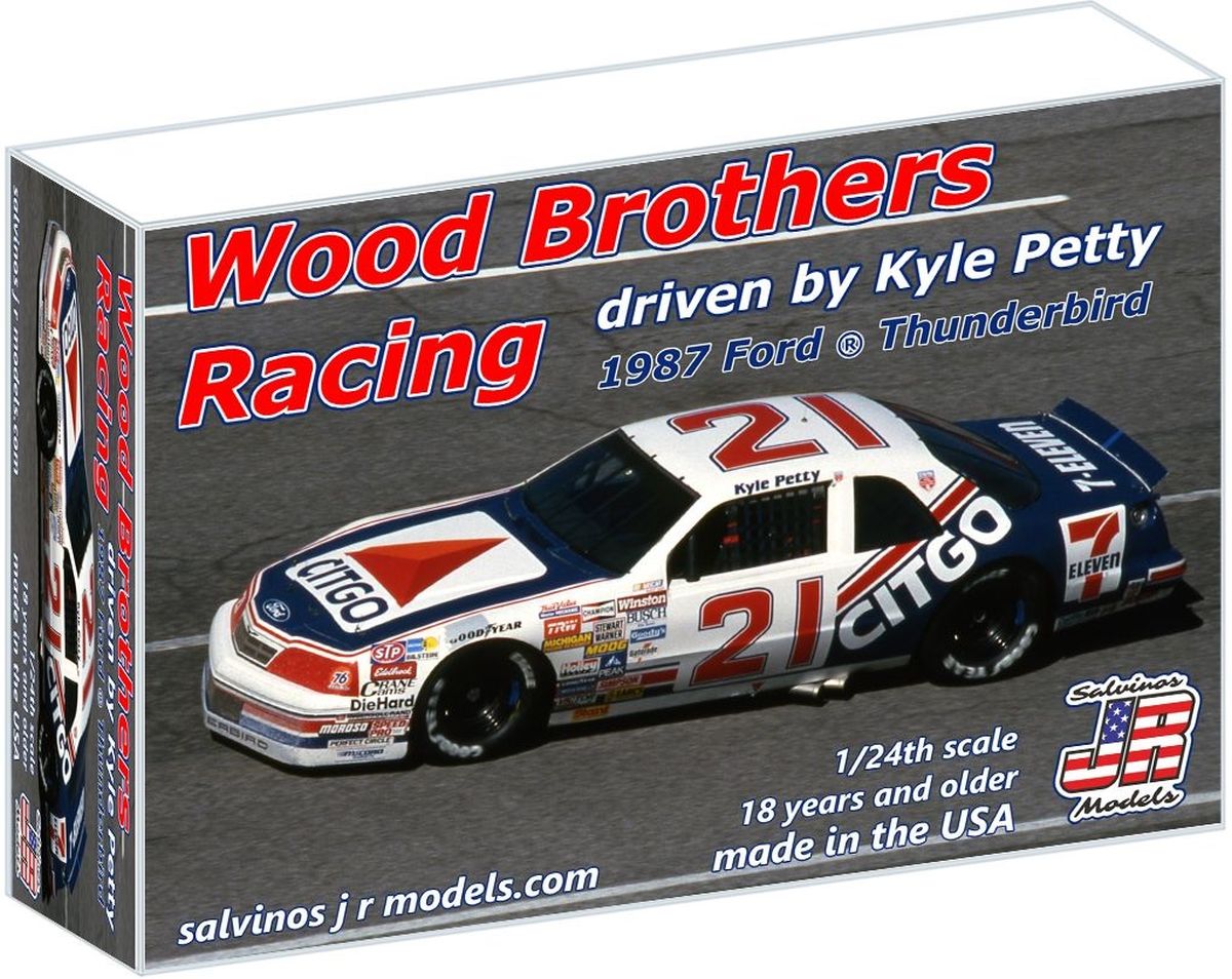 Salvino Jr. Model Company 45611 Wood Brothers 1987 KYLE Petty Ford Thunderbird Citgo