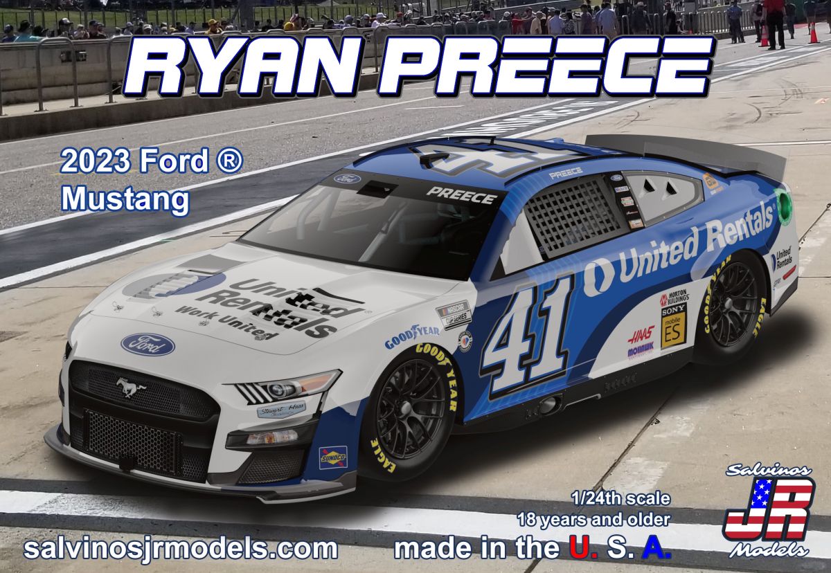 Salvino Jr. Model Company 45612 Stewart Haas Racing 2023 Ryan Preece Camaro United Rentals