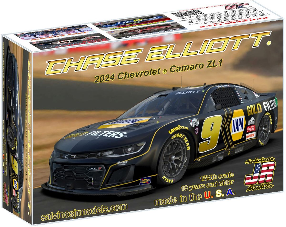 Salvino Jr. Model Company 46137 Hendrick Motorsports 2024 Chase Elliott Camaro NAPA GOLD