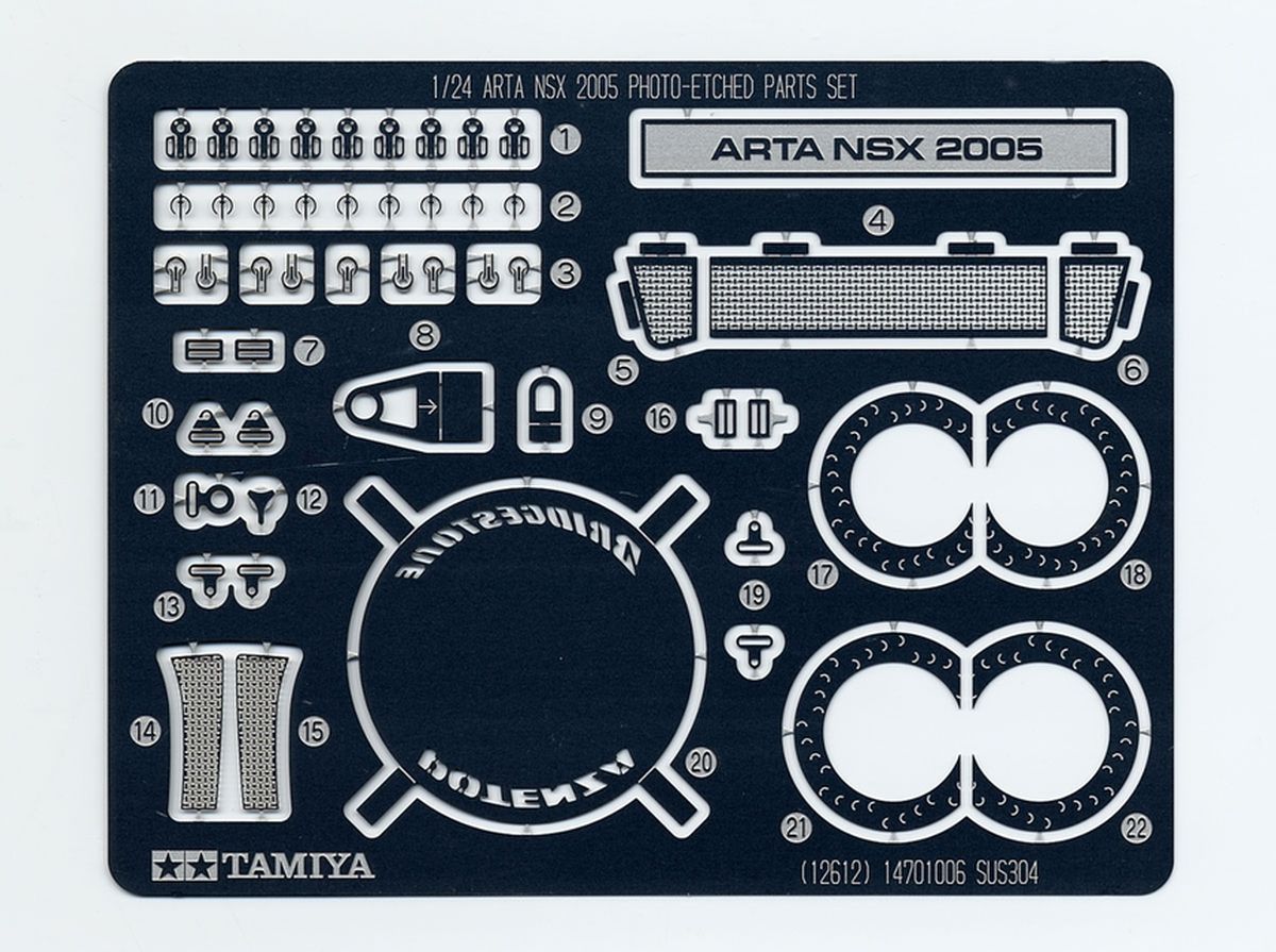Tamiya 12612 ARTA NSX 2005 PE Parts