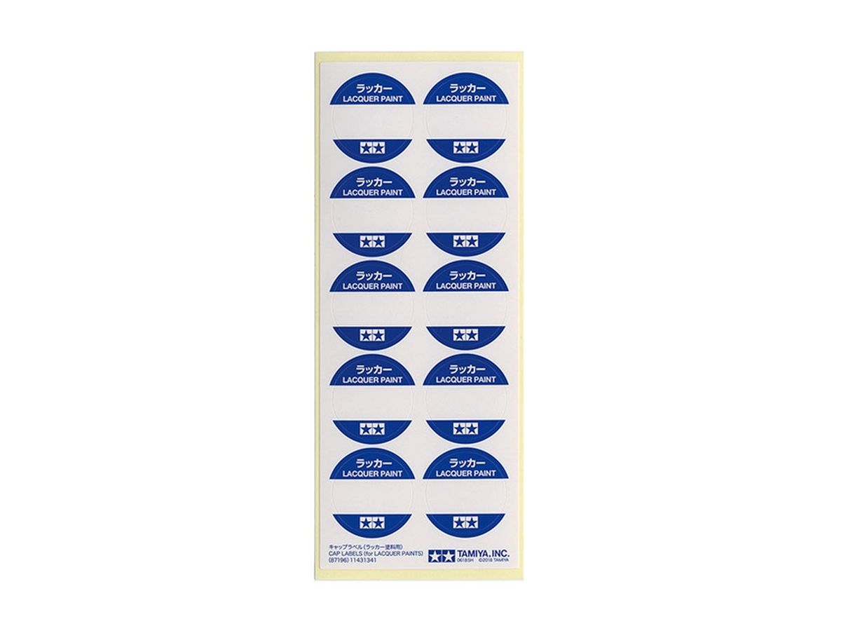 Tamiya 87196 Cap Labels (Lacquer Paints)