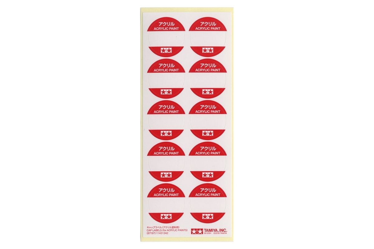 Tamiya 87197 Cap Labels (Acrylic Paints)
