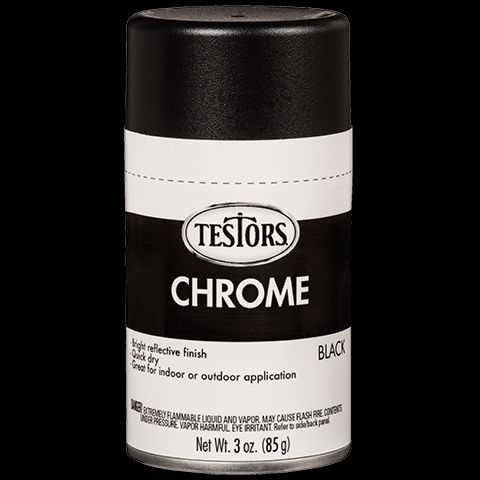 Testors Paint 352658 Chrome Base Black Gloss 3 Oz. Spray
