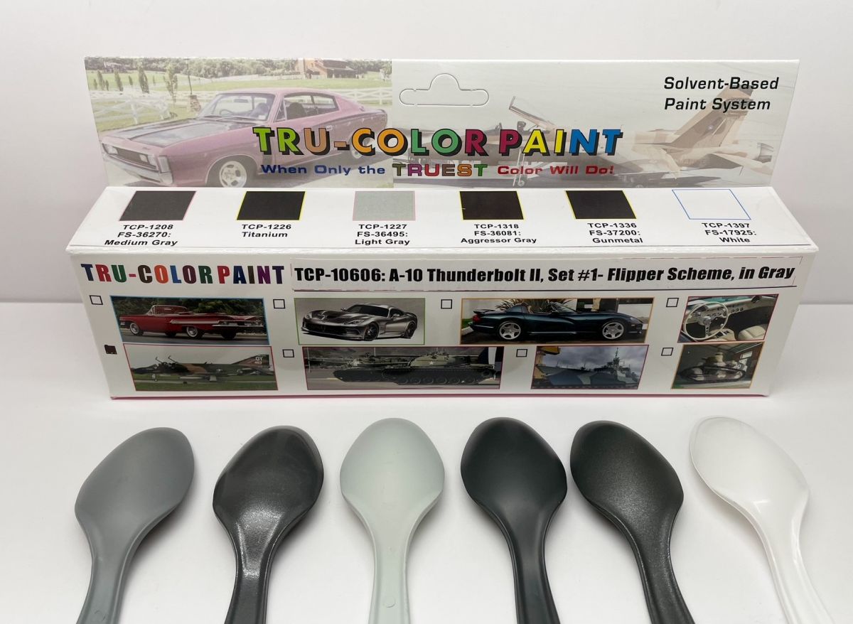 Tru-Color Paint 10606 A-10 Flipper Gray Camouflage Paint Set