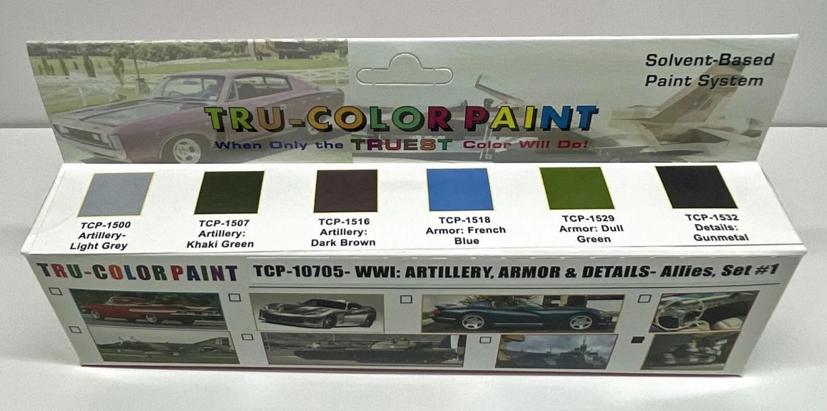 Tru-Color Paint 10705 WWI Allies Artillery Armor & Details Paint Set #1