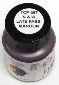 Tru-Color Paint 367 N&W Late Passenger Car Maroon 1oz