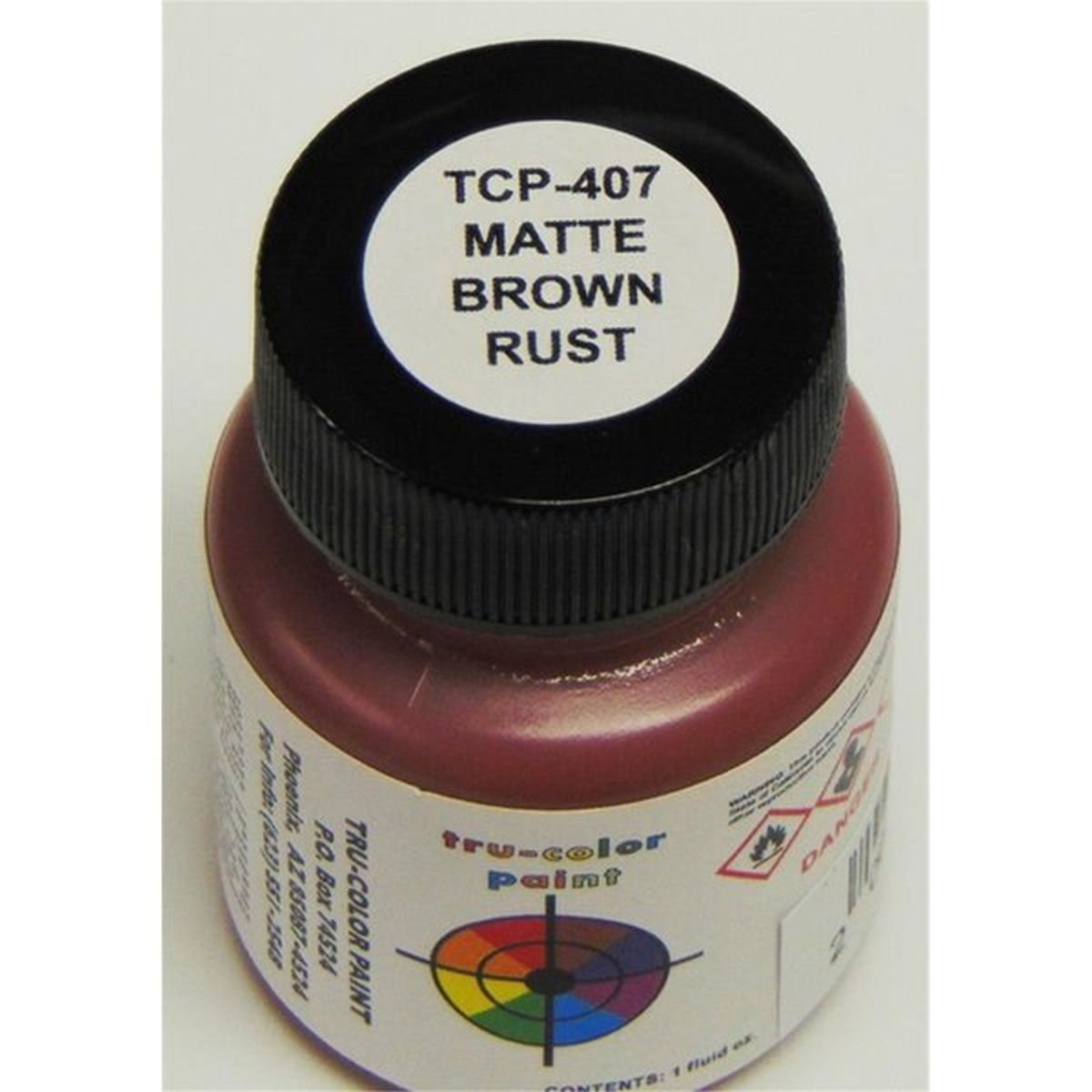 Tru-Color Paint 407 Matte Brown Rust 1oz