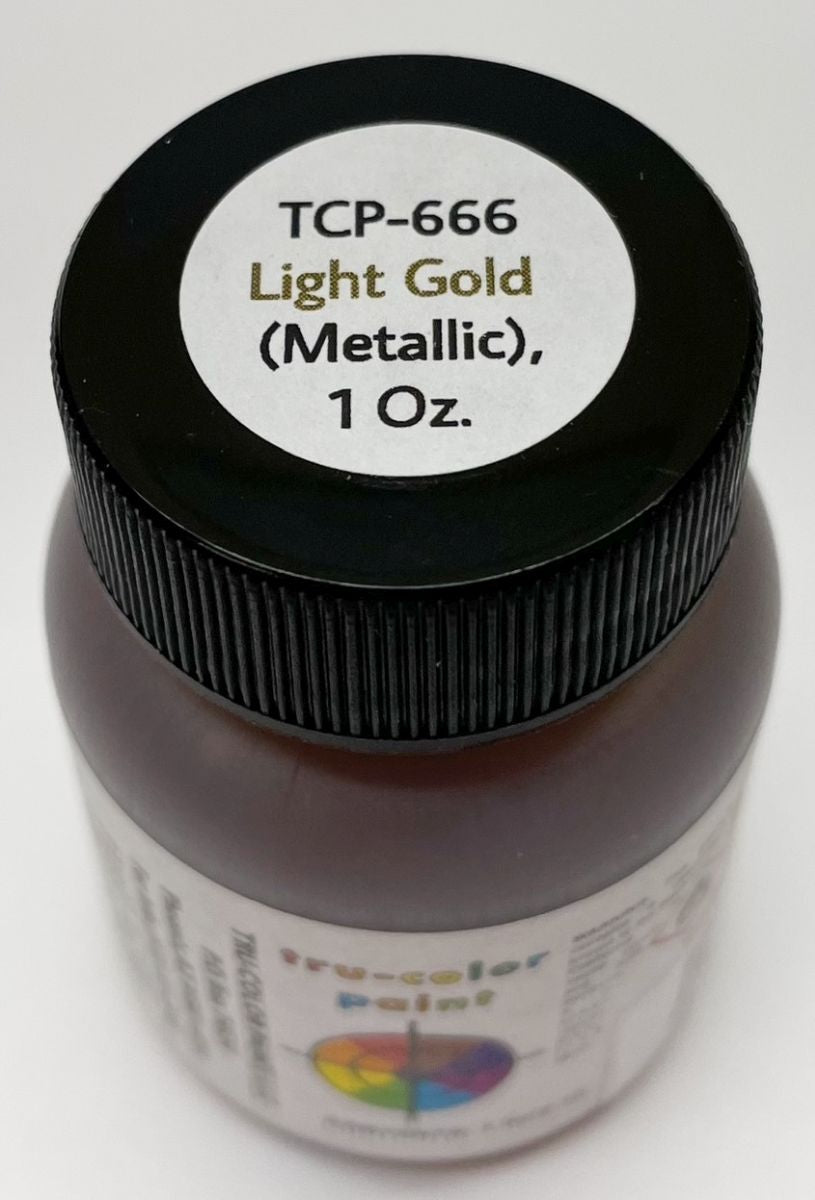 Tru-Color Paint 666 Metallic Light Gold 1oz