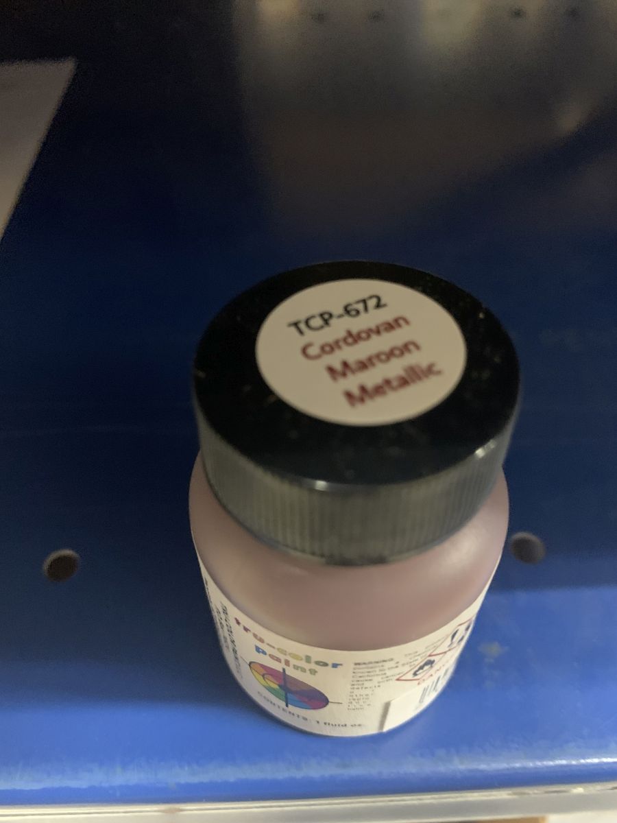 Tru-Color Paint 672 Cordovan Maroon Metallic 1oz
