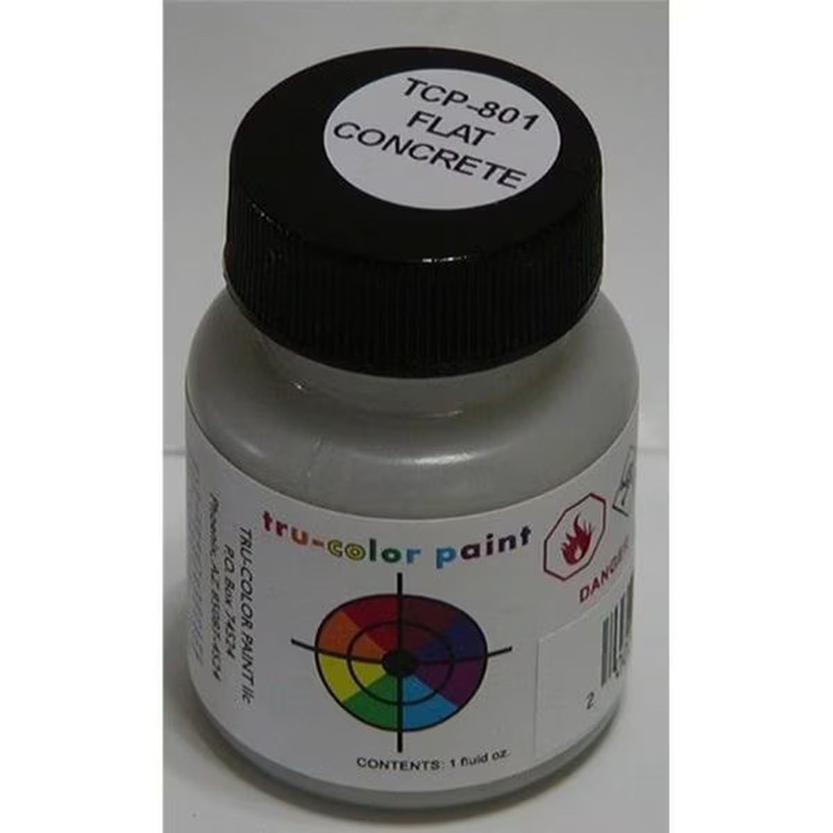 Tru-Color Paint 801 Flat Brushable Concrete 1oz