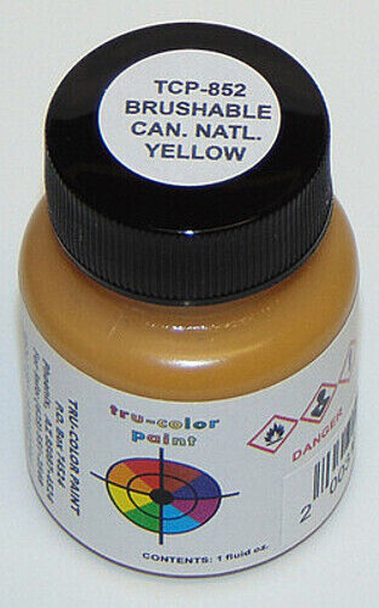 Tru-Color Paint 852 Flat CN Yellow 1oz