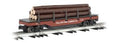 Williams Model Trains 47928 O Operating Log Dump Car Yellow Pine Lumber