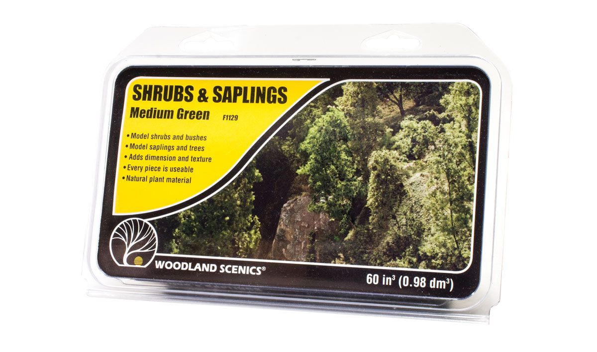 Woodland Scenics 1129 Shrubs and Saplings/Medium Green