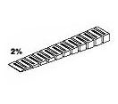 Woodland Scenics 1412 Foam Incline Starter-2% 8pc