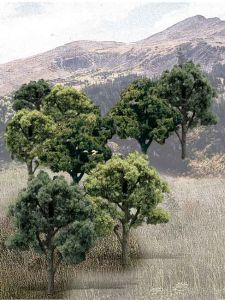 Woodland Scenics 1572 Bulk Trees 3 -5  Mixed Green/14pc